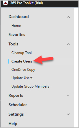 select create users