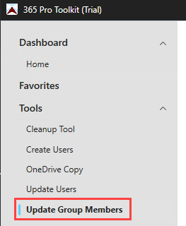 select update group members