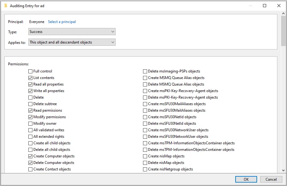 select permissions