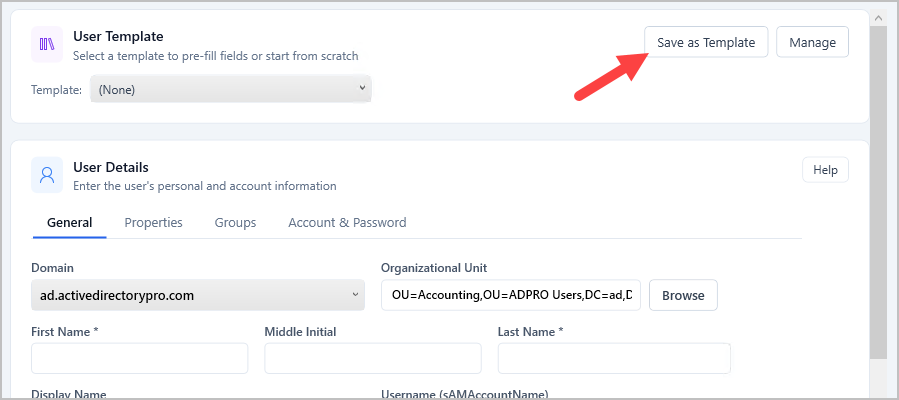 share user templates