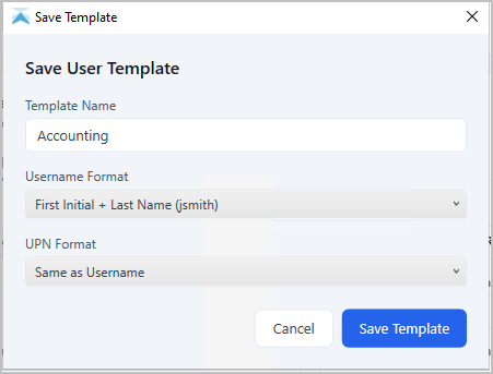 share user templates