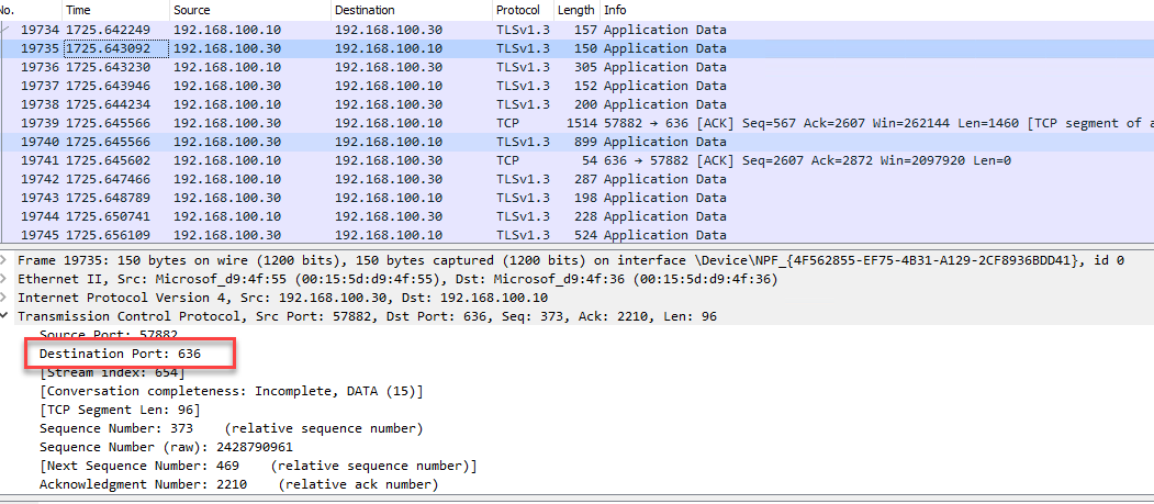 enable ldaps example wireshark