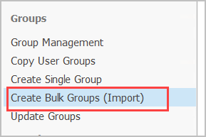 select bulk groups