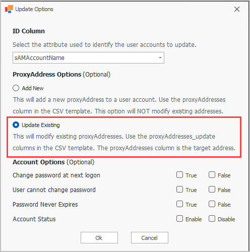 select update existing
