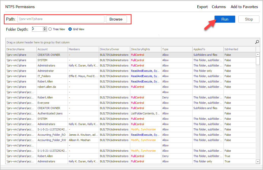 select folder to scan