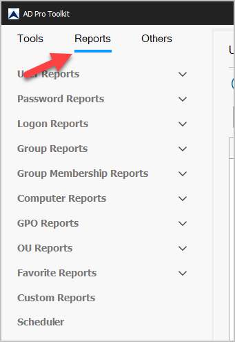 click on reports