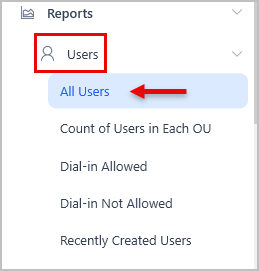 select report category