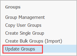 select update groups